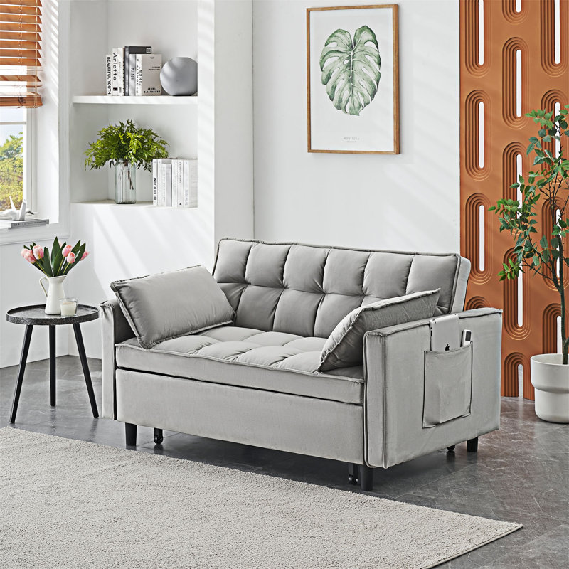 Latitude Run Upholstered Loveseat Sofa Couch Pullout Bed Wayfair